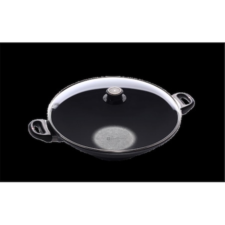 Swiss Diamond 14 in. Induction Nonstick Wok with Lid 61136ic