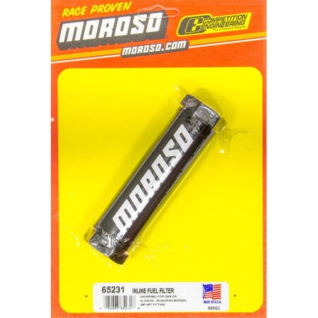Moroso 65231 0.38 in. NPT In-Line Fuel Filter MOR65231