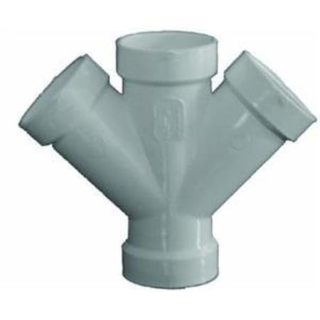 Charlotte Pipe And Foundry PVC 006110600HA 1-1/2 IN DOUBLE WYE PVC DWV PVC 00611 0600HA