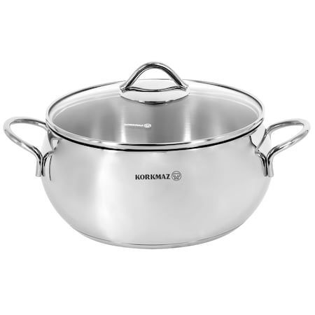 Korkmaz Tombik 3.5 Liter Stainless Steel Casserole in Polished Silver A1073