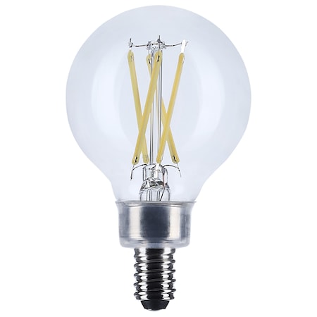 Satco 5.5 Watt G16.5 LED Candelabra Base Clear 5000K CCT 120 Volt S12478