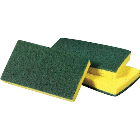 3M Scrubber Sponge, 6" L, 3-5/8" W, PK20 74
