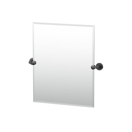 Gatco Reveal 24" Frameless Rectangle Mirror, Matte Black 4669MXSM