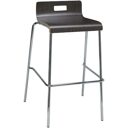 Kfi Low Back Barstool, Espresso BR9333-ES