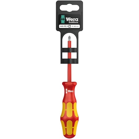 Wera 165 i PZ/S SB VDE Insulated screwdriver for PlusMinus screws (Pozidriv/slotted), # 2 x 100 mm 5100022001