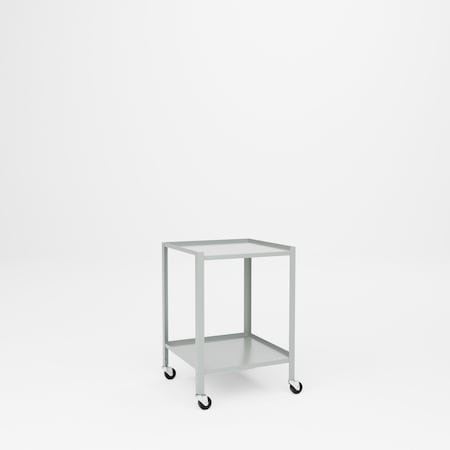 Pucel Two Shelf Utility Table, 24 in W x 23 in D x 31 in H, Gray TU-2324-2-C3