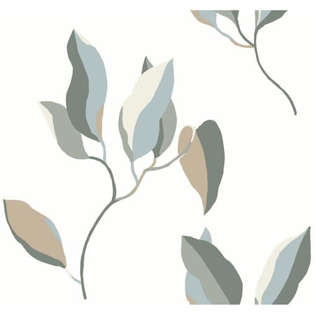 York Wallcoverings Brushwork Branches Mineral and Olive Wallpaper ZM2873