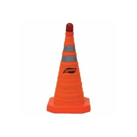 Crown Collapsible Safety Cones, 18 in, Nylon, Orange 205-1190
