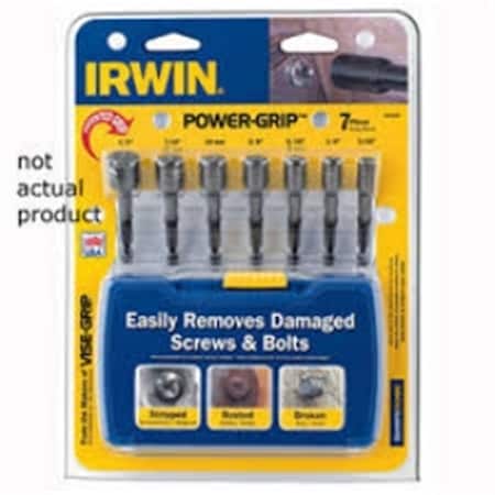 Hanson 394103A Bolt Extractor, 0.38 in. Reverse Spiral Teeth, 0.25 in. Hex Shank - Bulk HAN394103A