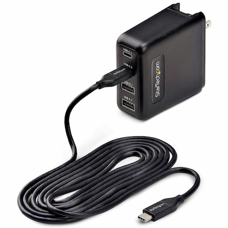 Startech.Com 100W USB-C WALL CHARGER, 2X USB-C, 2X USB-A, PORTABLE GAN CHARGER WITH USB POWER 2210GCN-WALL-CHARGER