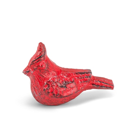 Abbott Collection 2 in. Cast Iron Mini Cardinal Statue, Antique Red AB-27-IRONAGE-505