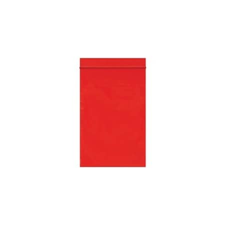 Bubblefast 1000-4 x 6'' - 2 Mil Red Reclosable Poly Bags, 1000PK BFPB3565R