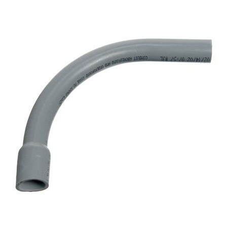 Abb Carlon Conduit Elbow, 90 Deg Angle, Pvc, Gray UA9DJB-UPC