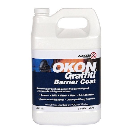 Zinsser Anti-Graffiti Coat, Water Base, Clear, 1G OK221
