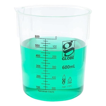 Zoro Select Beaker, Plastic, Colorless, PK4 3652-600
