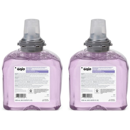 Gojo Hand Soap Refill, TFX, 1,200 mL, Foam, Cranberry, Biodegradable, Moisturizing, Paraben Free, 2PK 5361-02