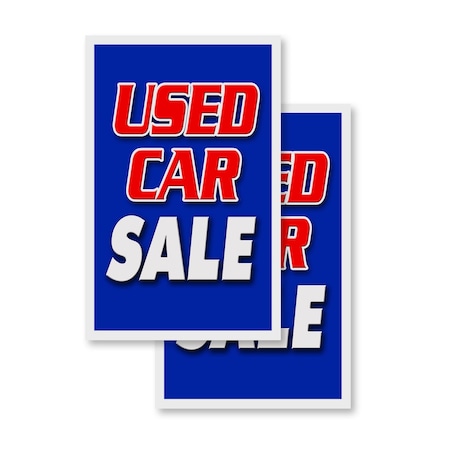 Signmission Used Car Sale, Vinyl Decals Only 24 Inch x 36 Inch, Vinyl Decal, 2PK DSB-2436-2PACK-Used Car Sale