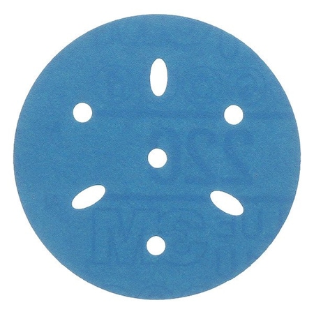 3M Hook-and-Loop Sanding Disc, Ceramic, 220 Grit, Coated Type, 321U 36147