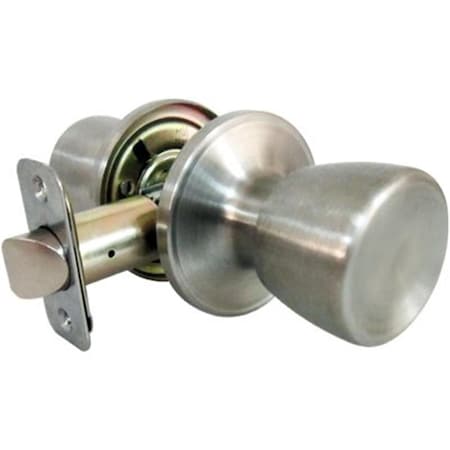 Marquee Protection Tru-Guard Medium Tulip Style Knob Passage Lockset, Stainless Steel MA562771