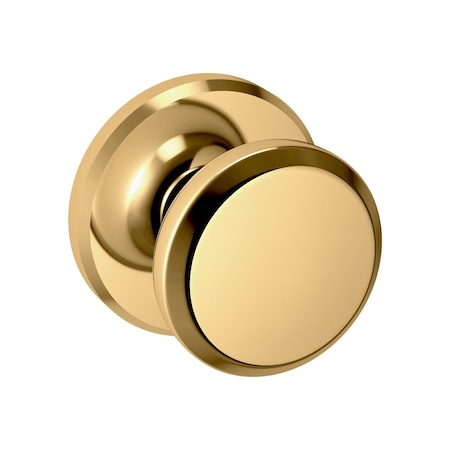 Baldwin Baldwin Preconfigured 5023 Knob with R016 Rose Half Dummy Lock Unlacquered Brass Finish 5023031IDM