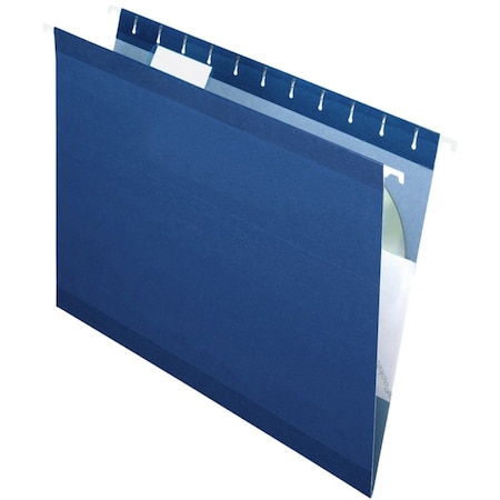 Pendaflex Reinforced Hanging File Folders- Kraft- Legal- Navy- 25/Box, 25PK 415315NAV