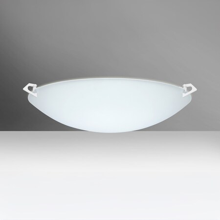 Besa Lighting Sonya 20 Ceiling, Satin Frost, White Clips, 3x100W Halogen 841925-WH