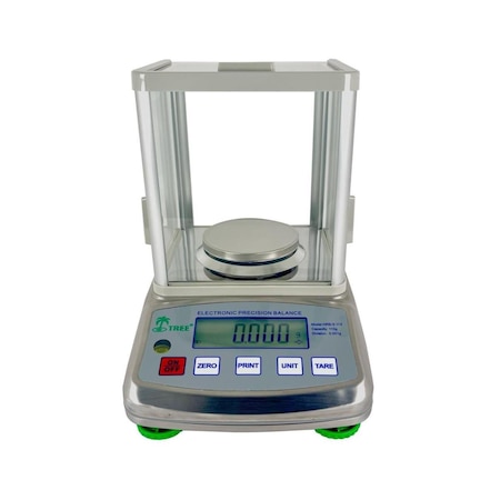 Lw Measurement 110 g x 0.001 g Stainless Steel Balance Scale with Glass Shield HRB-S 113