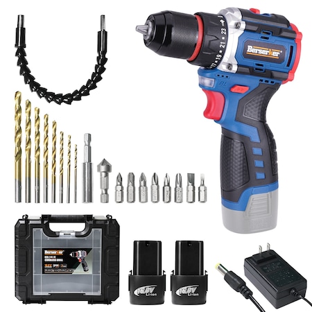 Wrightmaster 16V Cordless Electric Drill with Brushless Motor, 3/8" Keyless Chuck, 23+1 Torque Settings & LED ZR-146SE