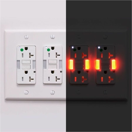 Leviton SmartlockPro GFCI 20A TR/HG/Amb GL Wht GFNL2-HWA