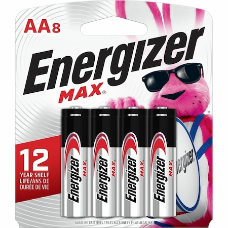 Energizer Max AA Alkaline Battery, 8PK E91MP-8