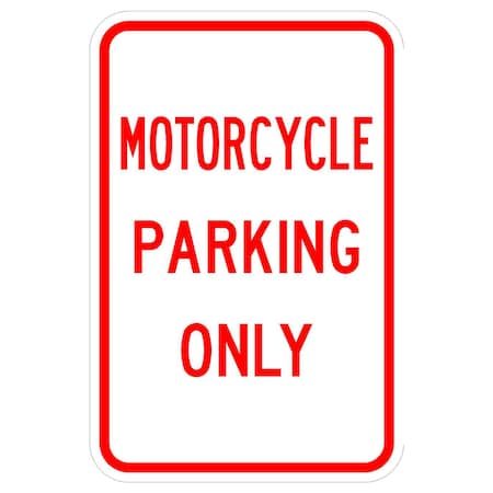 Sign Solutions Usa Parking Sign, 12 in W, Aluminum Sign, White DCS12HWT1218CUS00128