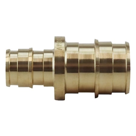 Apollo Valves ExpansionPEX Series Coupling, 12 x 34 in, Barb, Brass, 200 psi Pressure EPXC1234