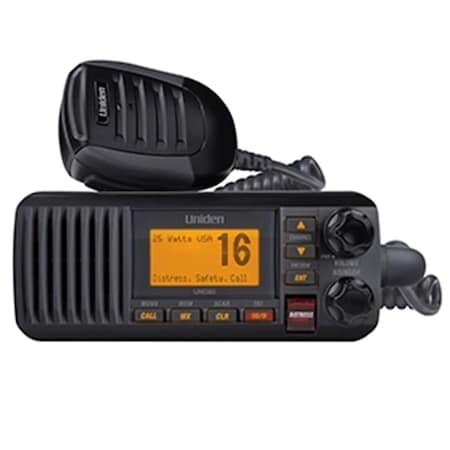 Uniden Fixed Mount VHF Radio - Solara Black UM385BK