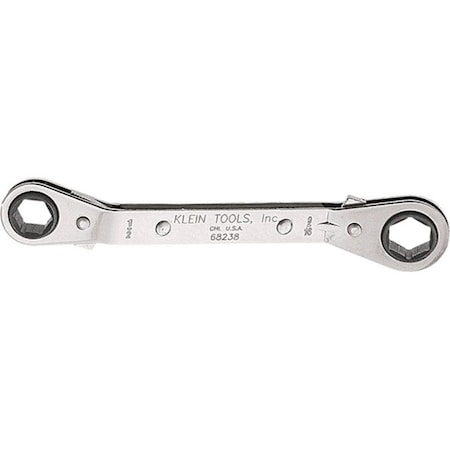 Klein Tools Reversible Ratcheting Box Wrench, 1/2 x 9/16-Inch 68238