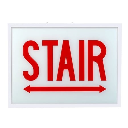 Keystone Exit Sign | Steel | Chicago Compliant | Style 1 | White Color | Single Facing | Red Lettering| Surfa KT-EX-STCH1-WH1RL-SU /SD