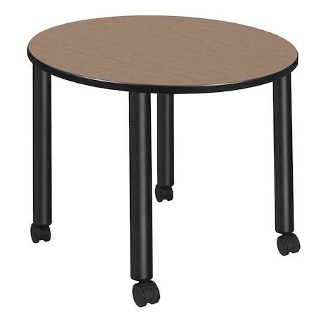Regency Round Kee Medium Breakroom Table, 36 in W, 36 in L, Noble Oak TBMC36RNDNOBK