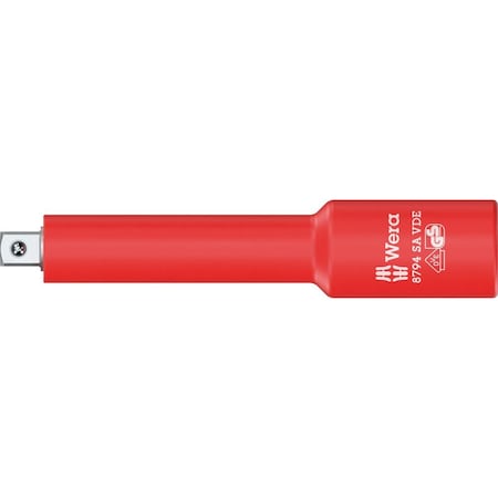 Wera 8794 SA VDE Zyklop extension, insulated, short, 1/4 in, 1/4 in x 91 mm 5005950001