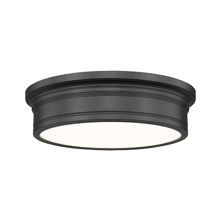 Z-Lite Bentley Matte Black 1 Light Flush Mount 7702F16-MB-LED