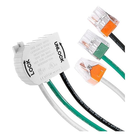 Leviton Angled Wiring Module, 90 Degree, 20A MSTWL-WT6
