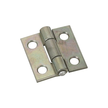 National Hardware Utility Hinge, 1 in W Frame Leaf, 0.045 in Thick Frame Leaf, Aluminum/Cold Rolled Steel, Zinc N145-920