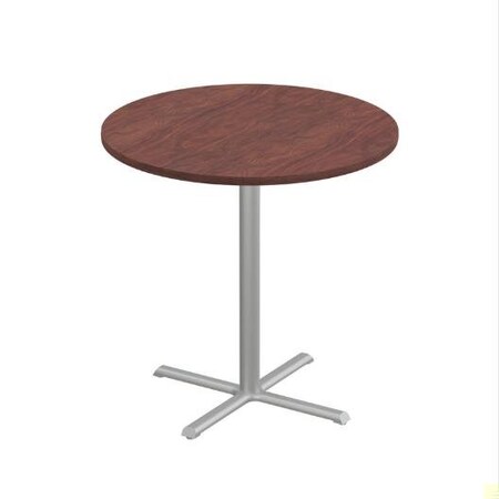 Correll Round Cafe Table, 48 in W, 48 in L, 42 in H, Particleboard Top, Mahogany SXB48R-20-98-20