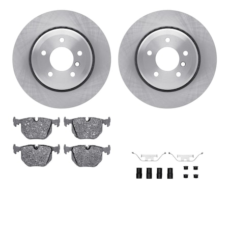 Dynamic Friction Co DFC Brake Rotor with 5000 Brake Pads and Hardware Kit 6512-31346