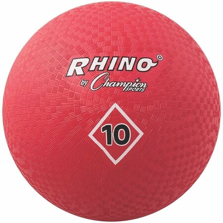 Champion Sports Playground Ball 10in, Red, PK2 PG10RD