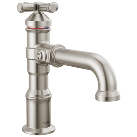 Delta Broderick Single Handle Bathroom Faucet In Lumicoat Stainless 587-SS-PR-DST