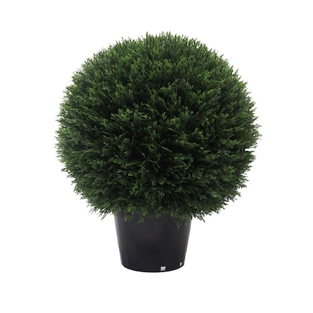 Vickerman UV Cedar Ball Everyday Topiary in Pot - 20 in. TP171420