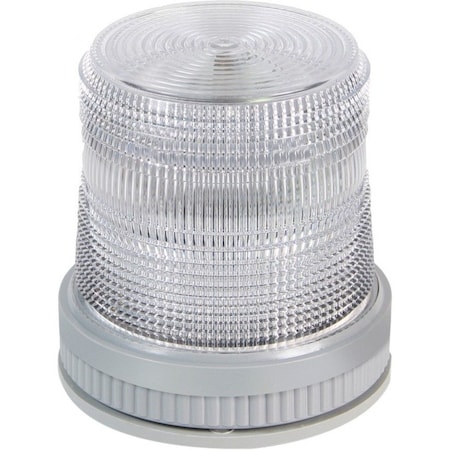 Edwards Signaling Warning Light, Amber, Blue, Red, (6) LED, 24V DC, 65, 120, 240 FPM, 4 1/2 in Dia. 105XBRiRBA24D