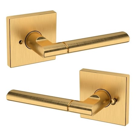 Baldwin Baldwin Preconfigured L021 Lever with R017 Rose Privacy Lock with 2-3/8in Backset and Full Lip L021044PRIV