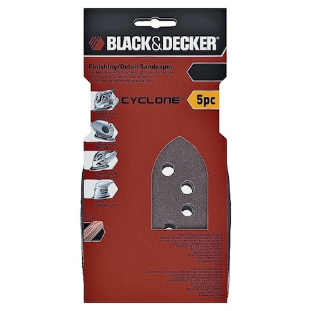 Black & Decker 74672 Sandpaper, 120 Grit, Aluminum Oxide Abrasive BDAMM120