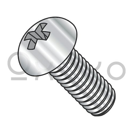 4-40X3/8 Phillips Round Machine Screw Fully Threaded 18 8 Stainless Steel, 5000PK