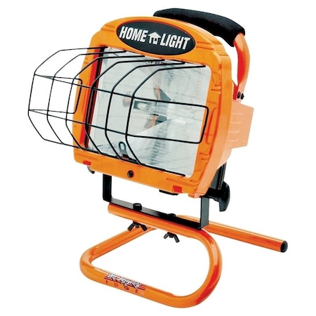 Southwire Work Light with Switch, 120 V, 500 W, 1-Lamp, Halogen Lamp, 8000 Lumens Lumens, Orange L33
